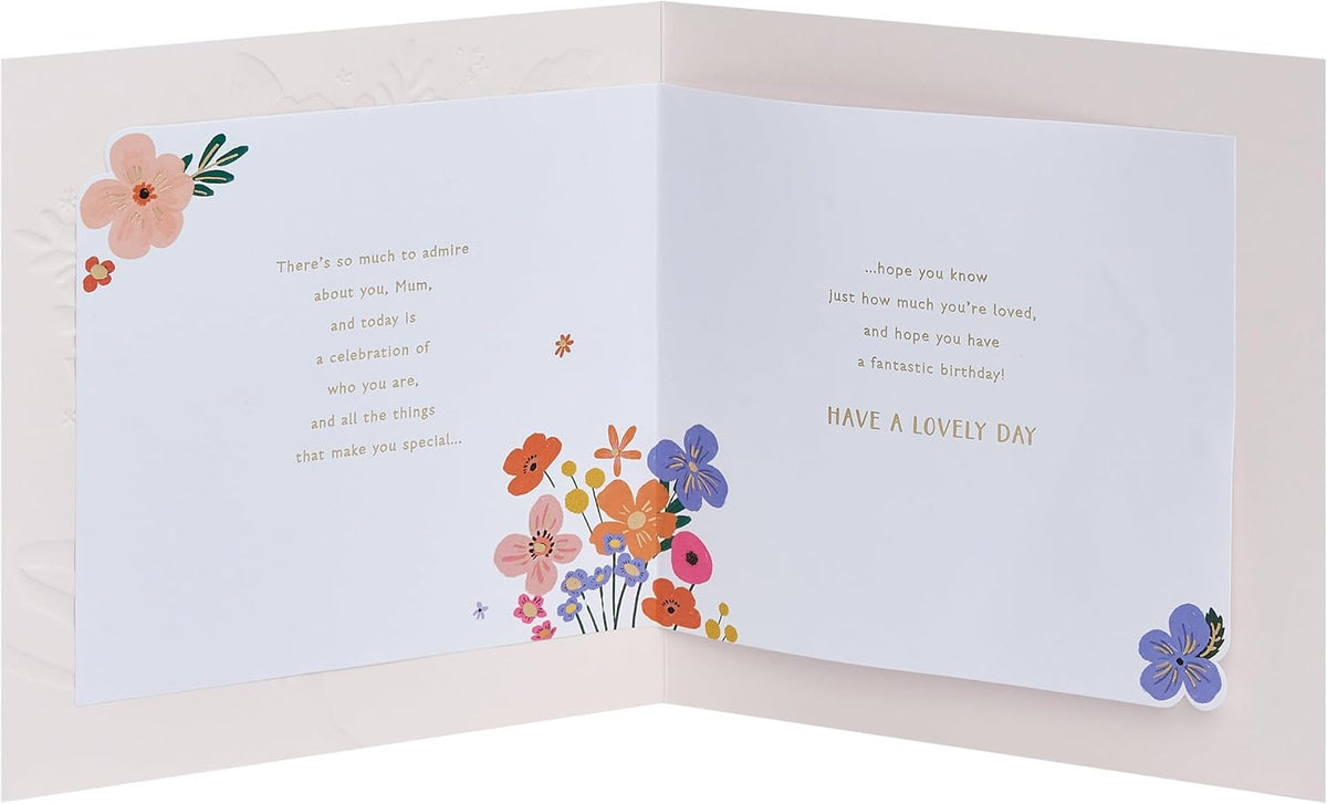 Bouquet Of Flowers Mum Birthday Card