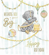 Bear Wrapping Gift Birthday Card 