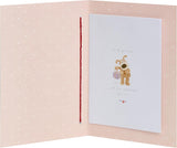 Boofle Standing On Presents Hand Drawn Hearts Design Daughter Birthday Card