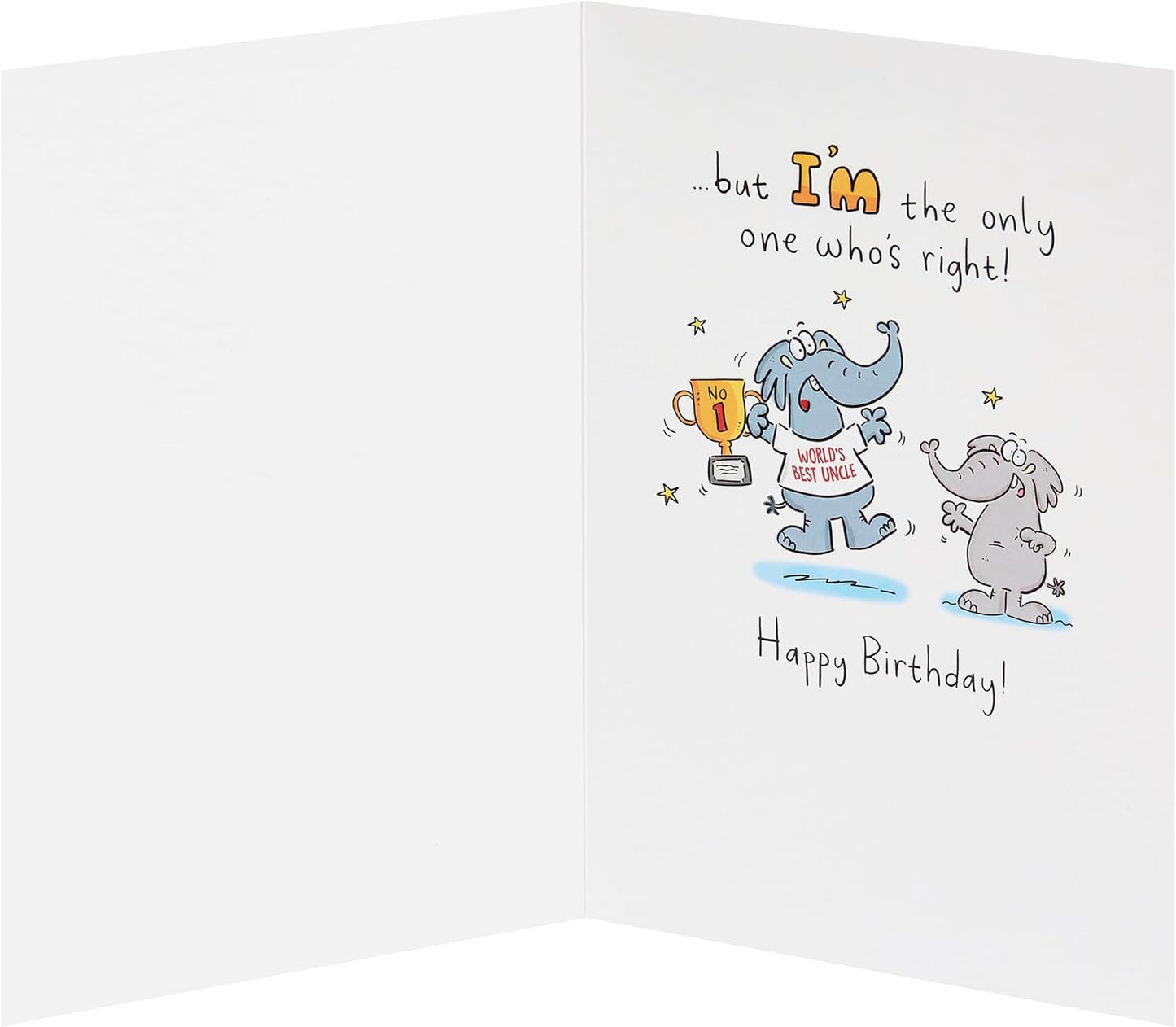 Elephant Design Uncle Birthday Card
