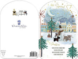 Dogs With A Snowman Son Christmas Card