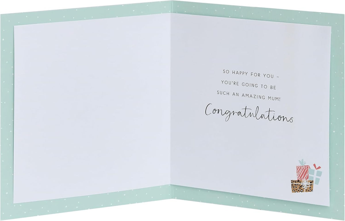 Lady with Balloons Congratulations Mum To Be Card