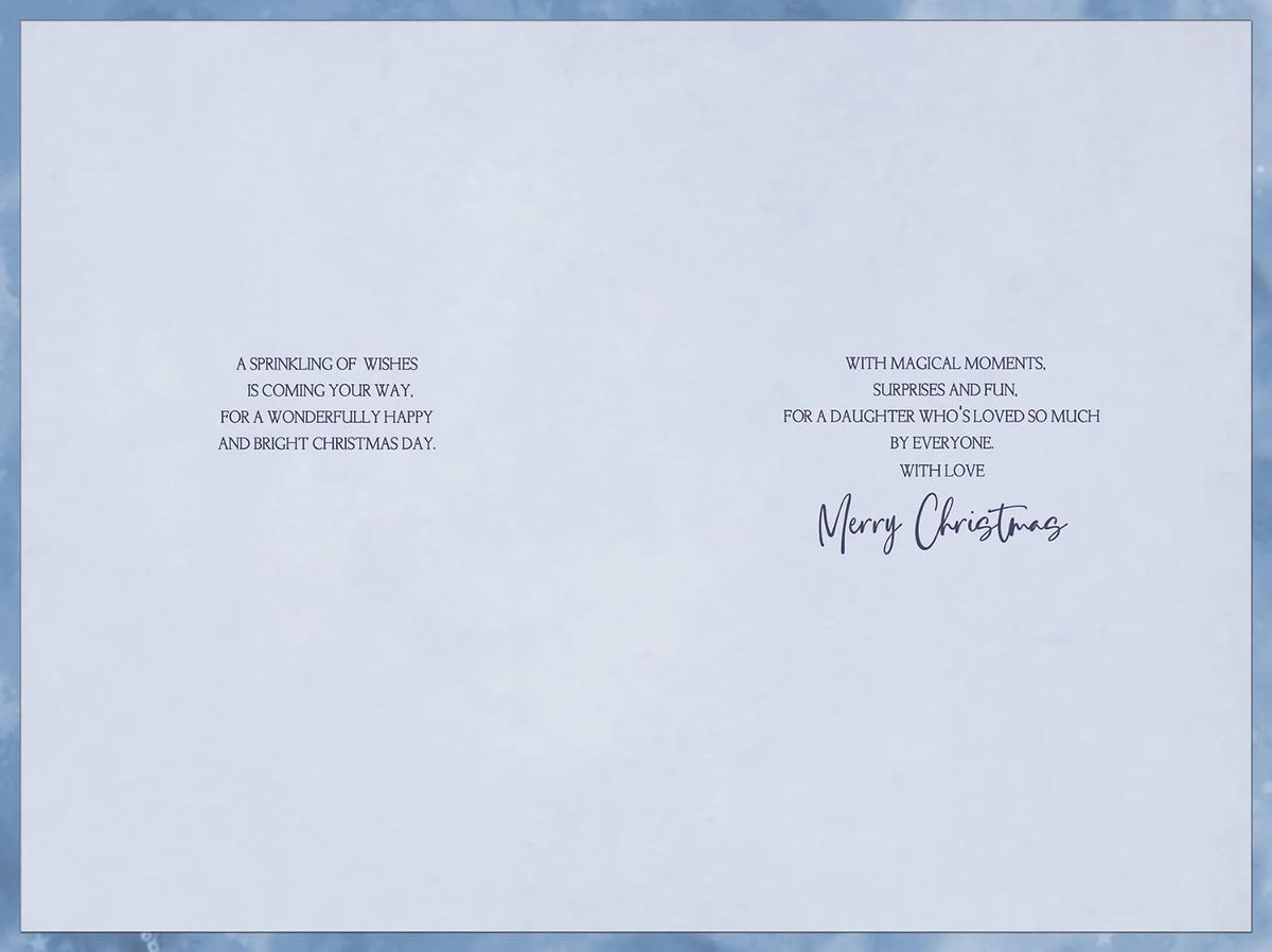 Snowflake Design Daughter Christmas Card