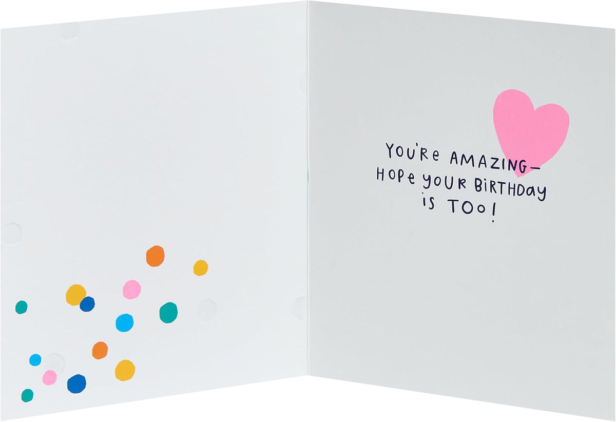 Hearts & Spots Design Girlfriend Birthday Card