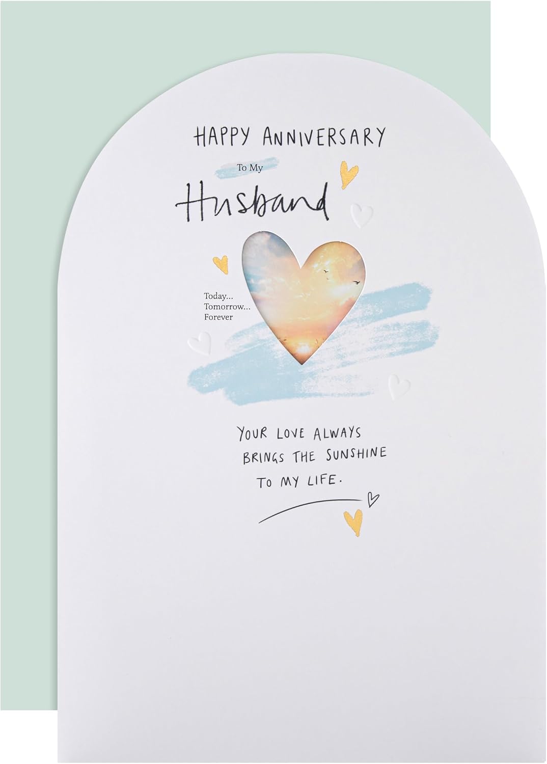 Heart Design Heartfelt Verse Husband Anniversary Card