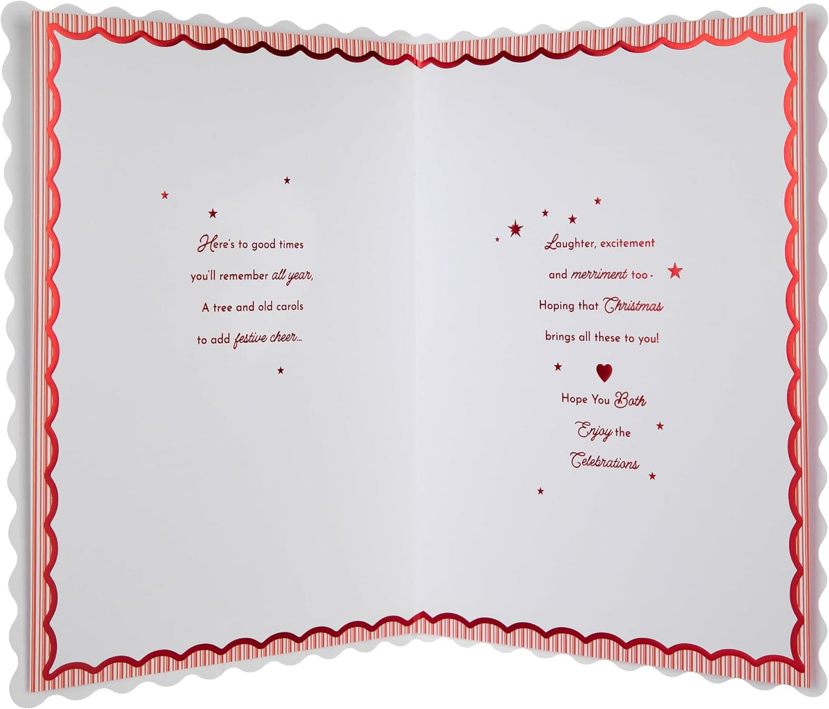 Santa Tree Design To Both of You Christmas Card
