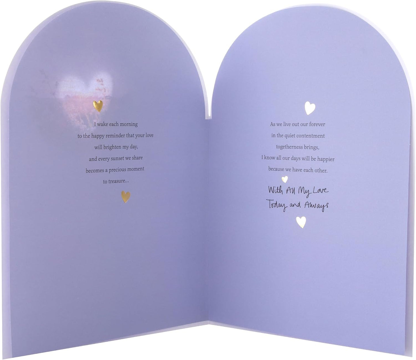 Heart Design Heartfelt Verse Wife Anniversary Card