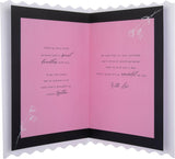 Gold Heart & Pink Flowers Friend Birthday Card