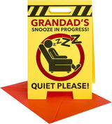 Warning Sign Design Grandad Birthday Card