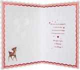 Traditional Reindeer Design Daughter Christmas Card