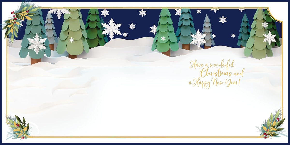 Bear With Present 3D Christmas Wishes Keepsake Card