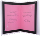 Gold Heart & Pink Flowers Sister Birthday Card