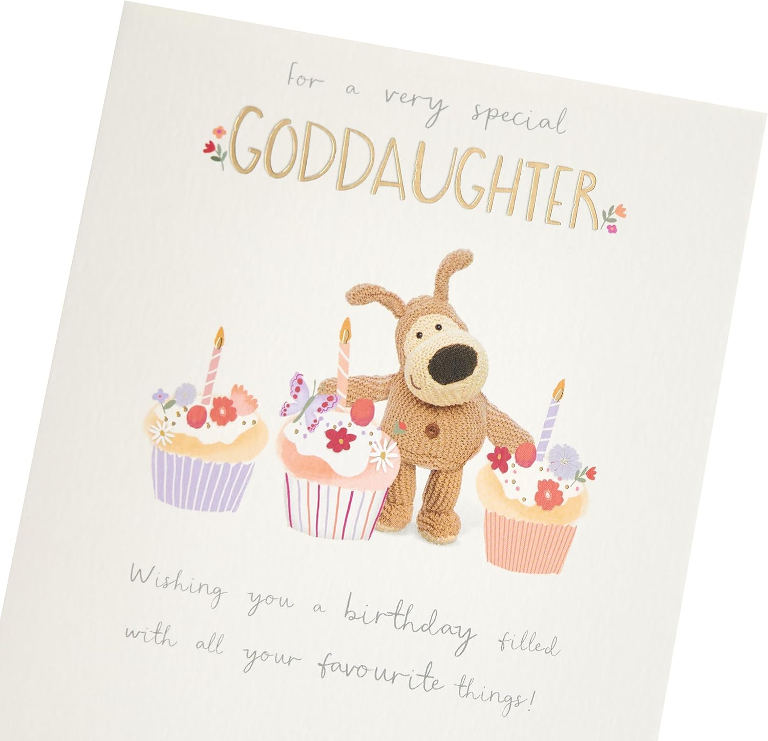 Boofle with Cupcake Goddaughter Birthday Card