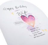 Heart Design Heartfelt Verse Wife Birthday Card