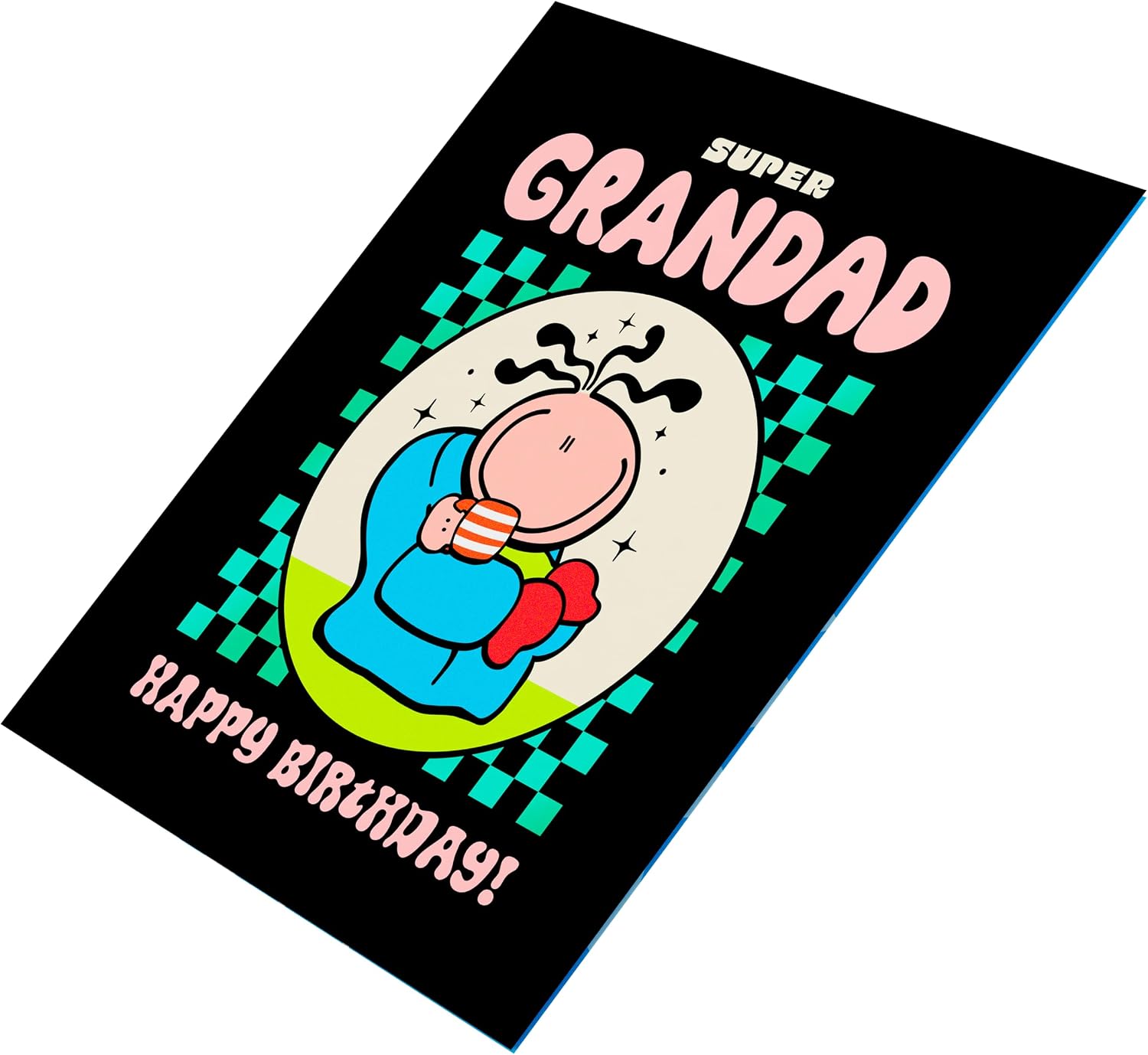 Relaxing Character Grandad Birthday Card