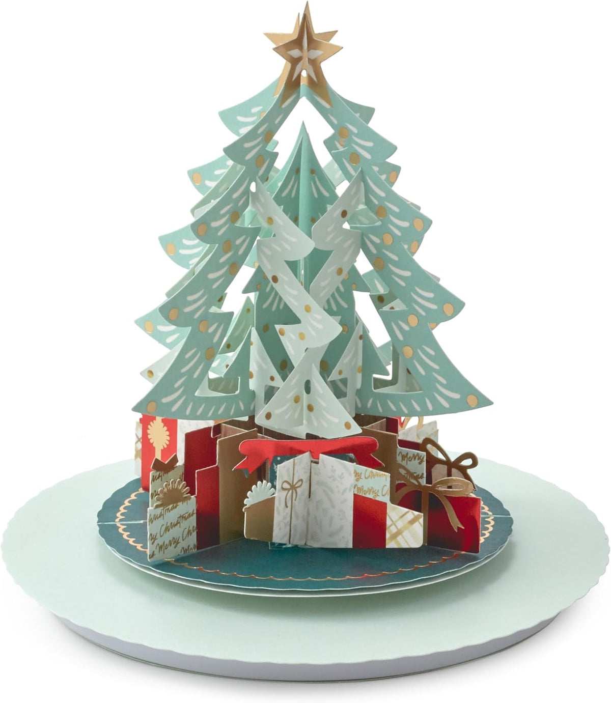 Tree & Presents 3D Pop Up Music & Motion Christmas Card