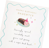 Caterpillar Cake Design Daughter Birthday Card