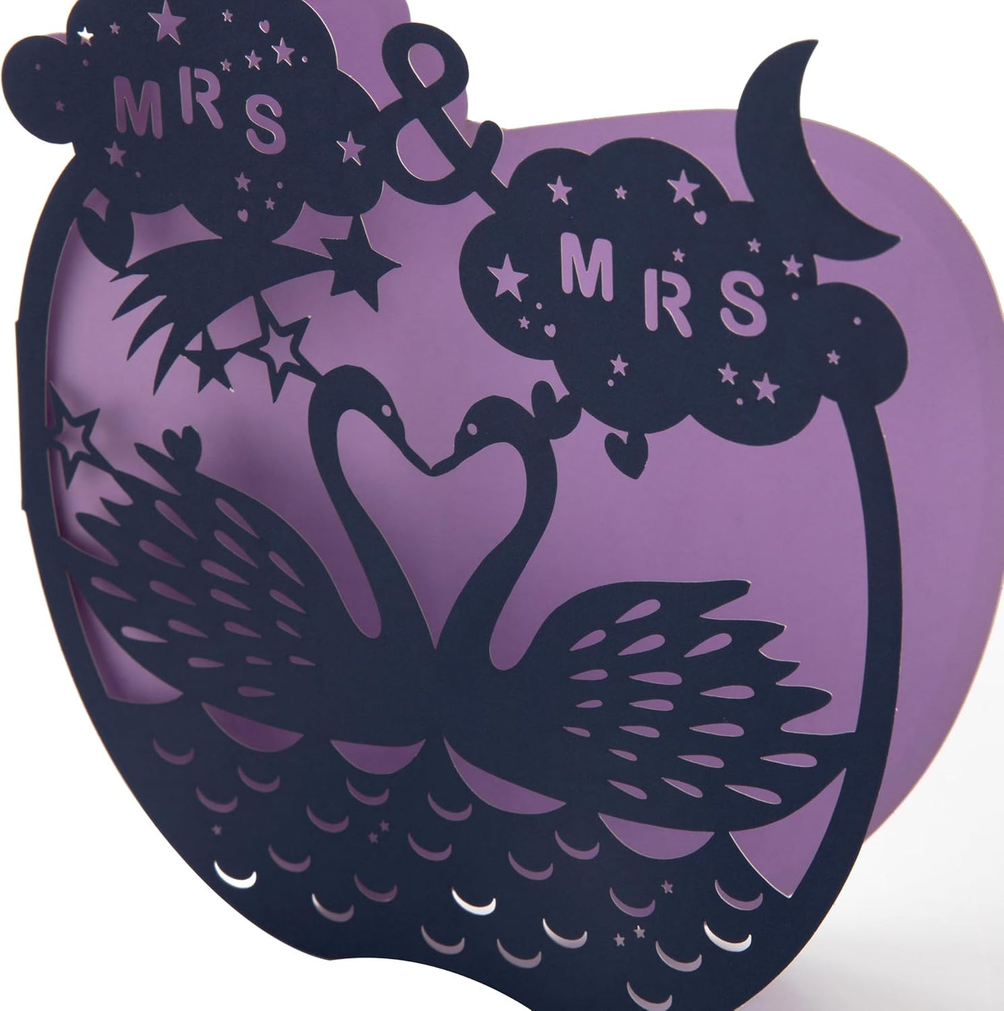 Shadow Press Laser Cut Mrs & Mrs, Multi Occasion Congratulations Card