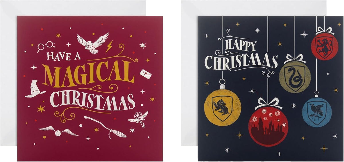 Harry Potter Enchanting 2 Designs Pack of 10 Christmas Cards