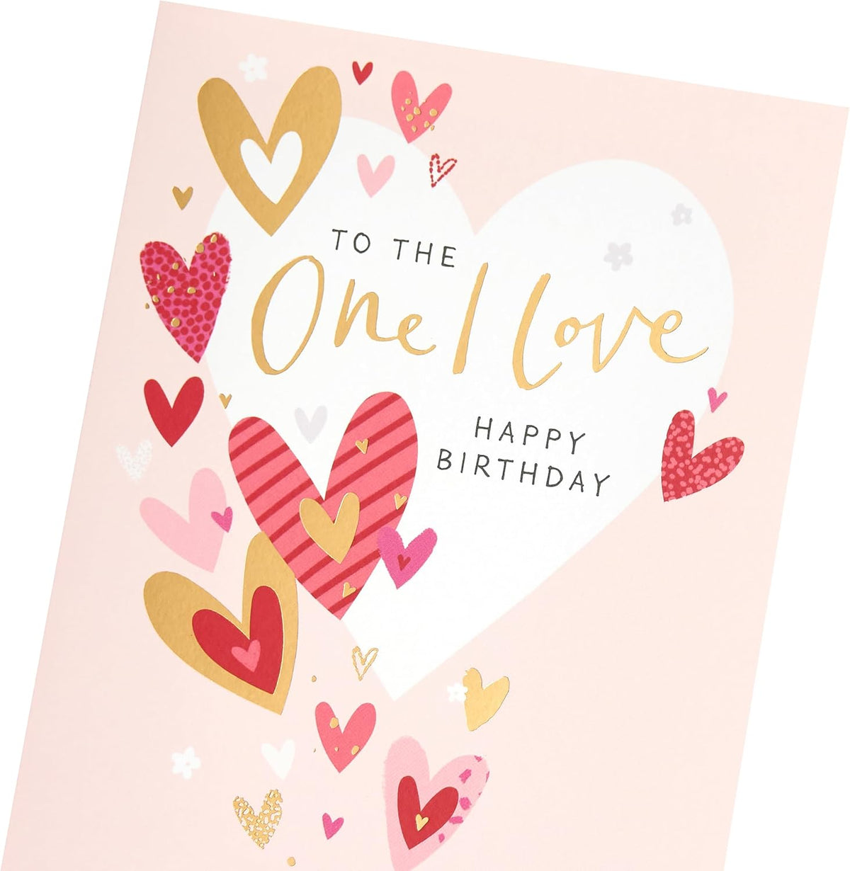 Hearts Design One I Love Birthday Card