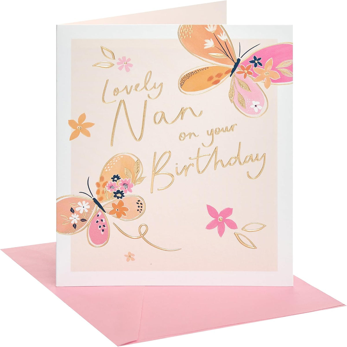 Butterflies Design Nan Birthday Card