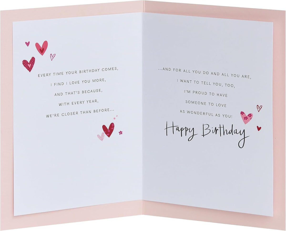 Hearts Design One I Love Birthday Card