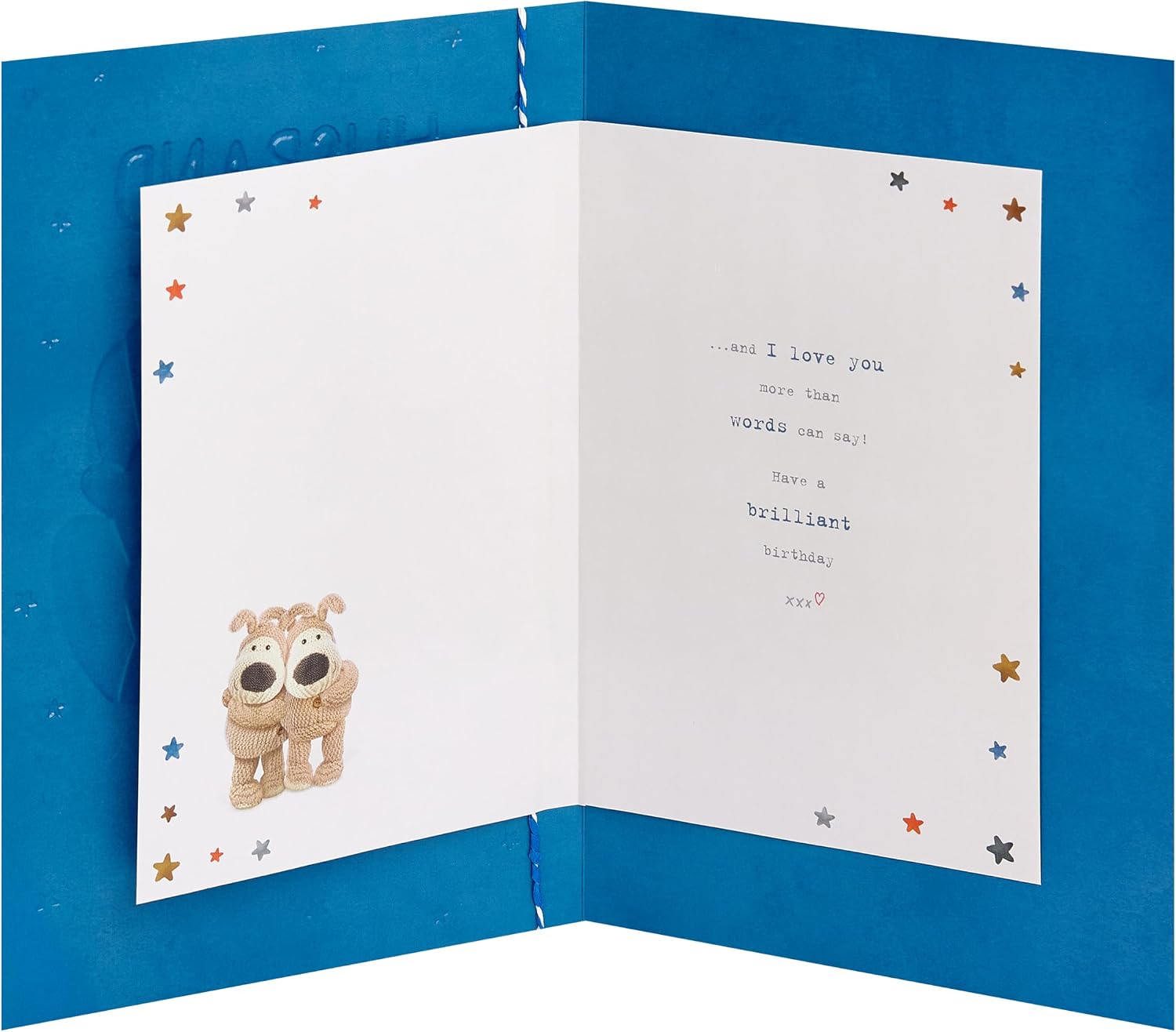 Boofles On Sofa Design Husband Birthday Card