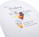 Heart Design Heartfelt Verse Husband Birthday Card