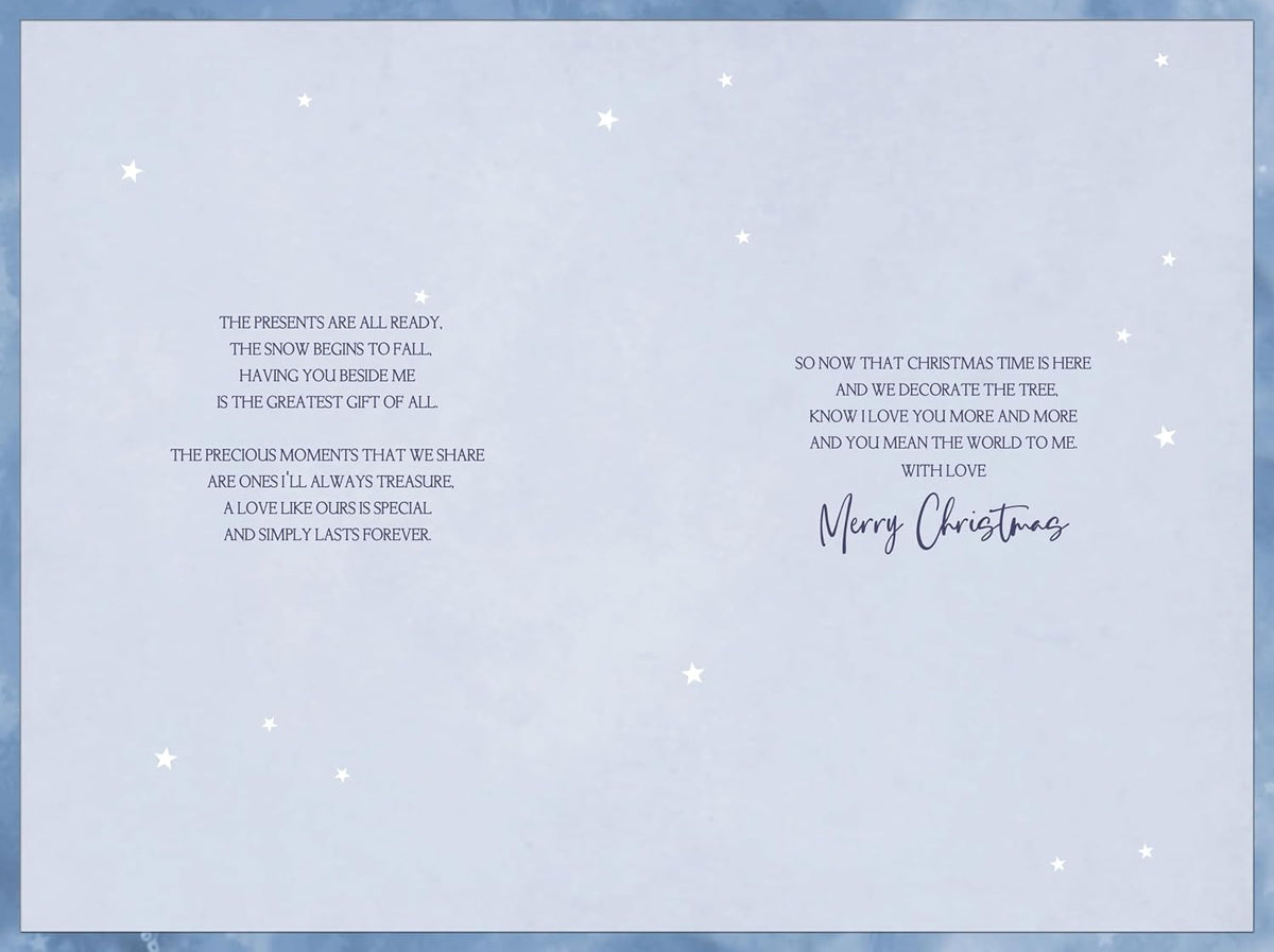 Winter Wonderland Heart Design Wife Christmas Card