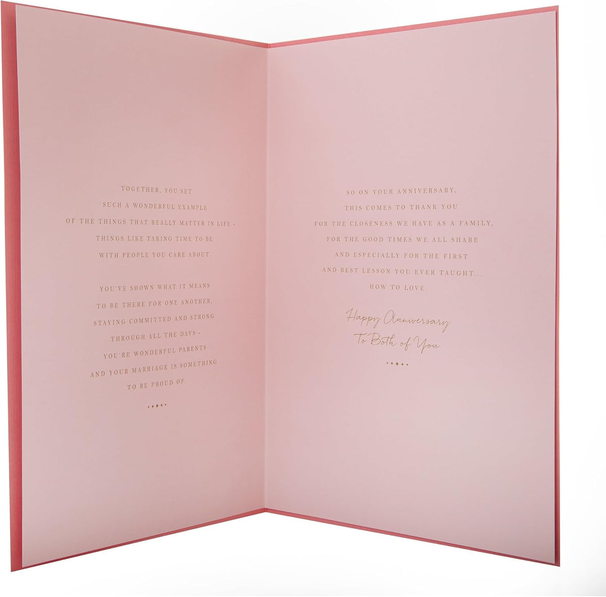 Traditional Floral Design with Heartfelt Verse Mum & Dad Anniversary Card