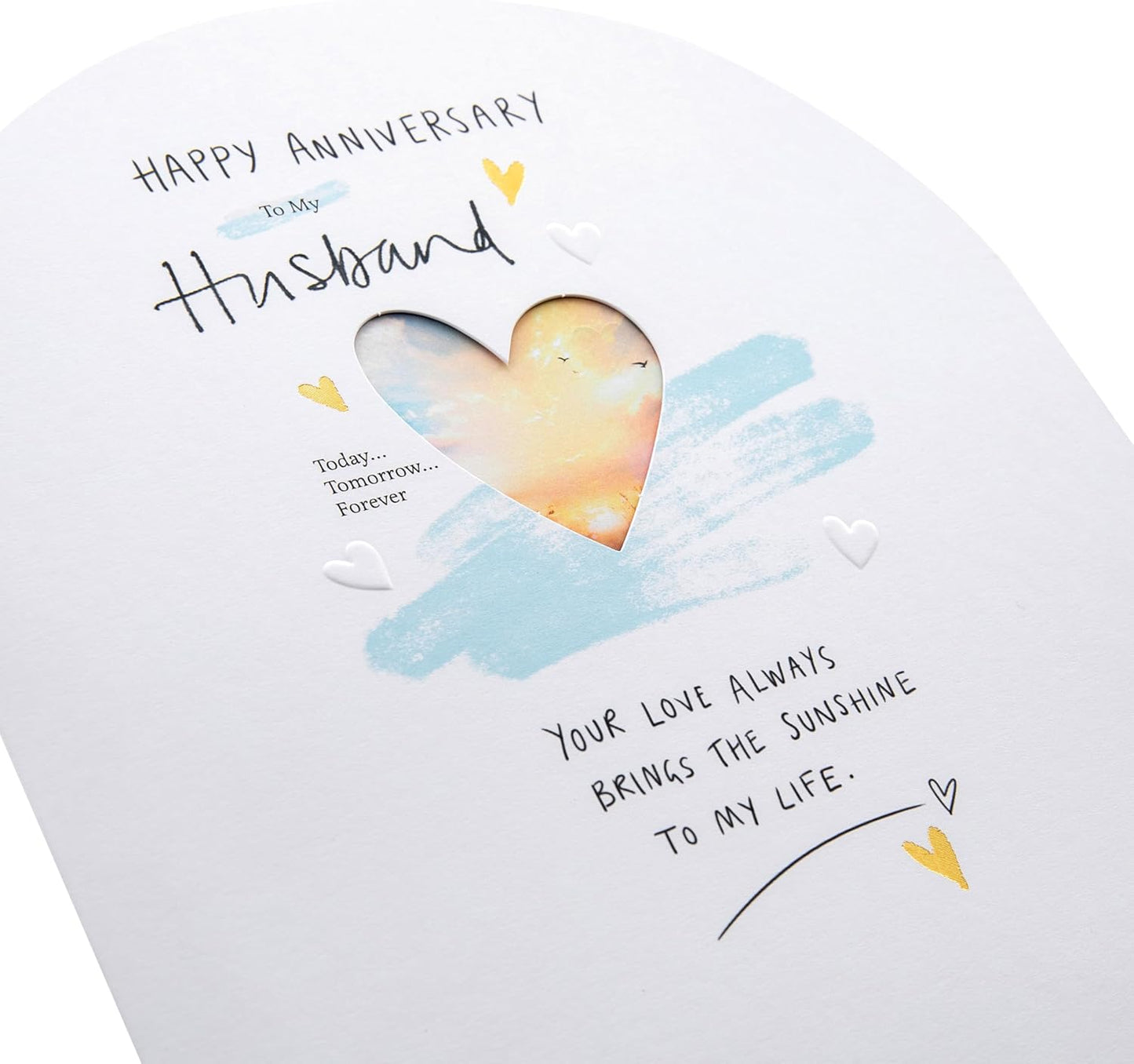 Heart Design Heartfelt Verse Husband Anniversary Card