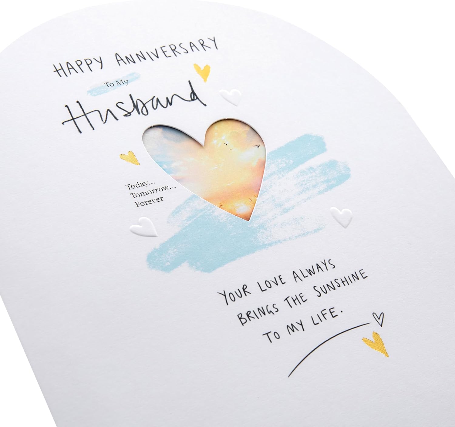 Heart Design Heartfelt Verse Husband Anniversary Card