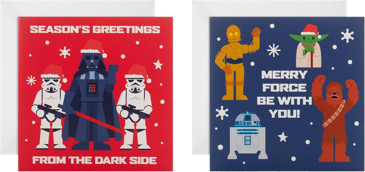 Star Wars in 2 Iconic Designs Pack of 10 Christmas Cards
