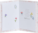 Floral Design With Panel Mum Birthday Card From Son