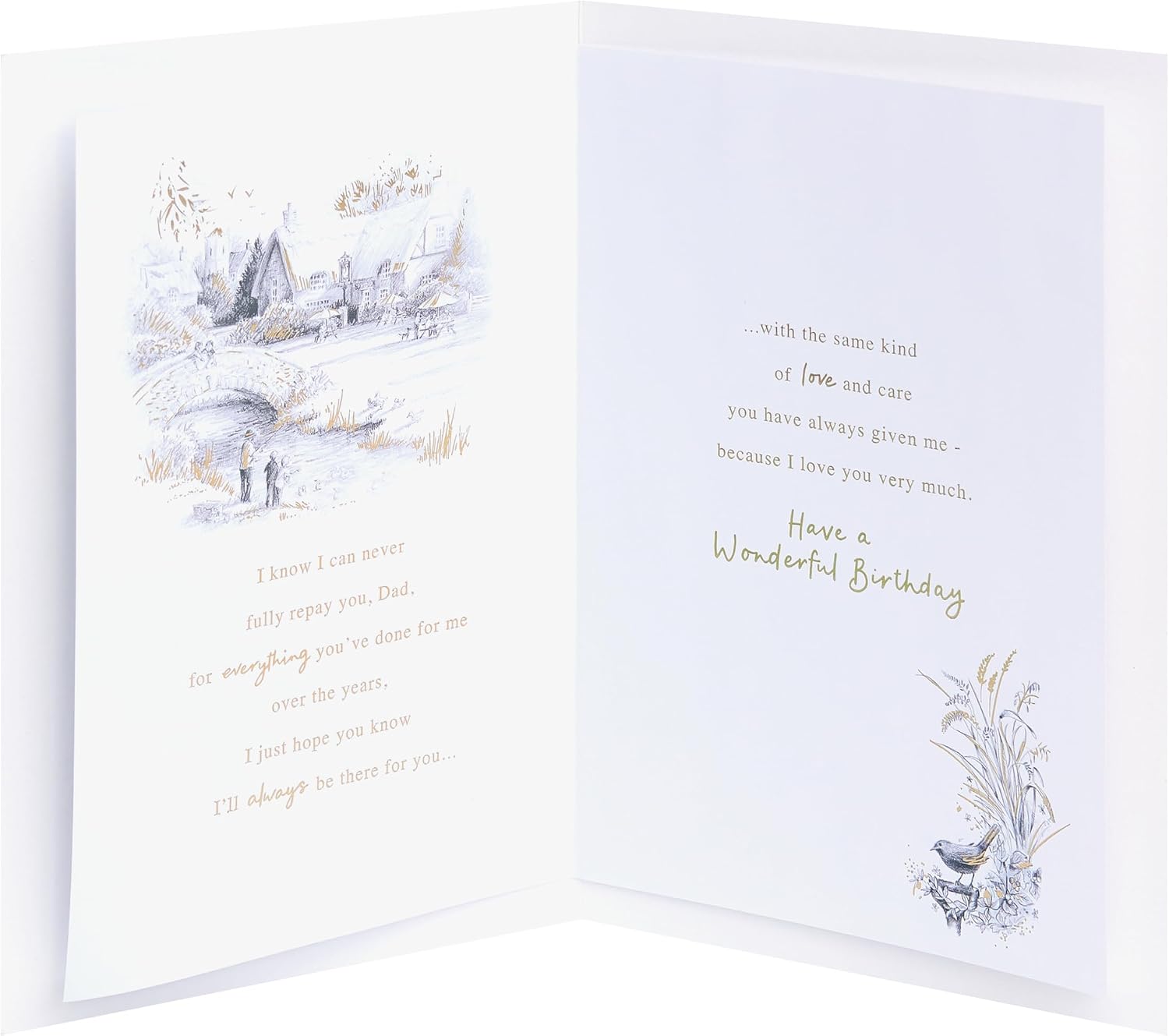 Countryside Sence Design Dad Birthday Card