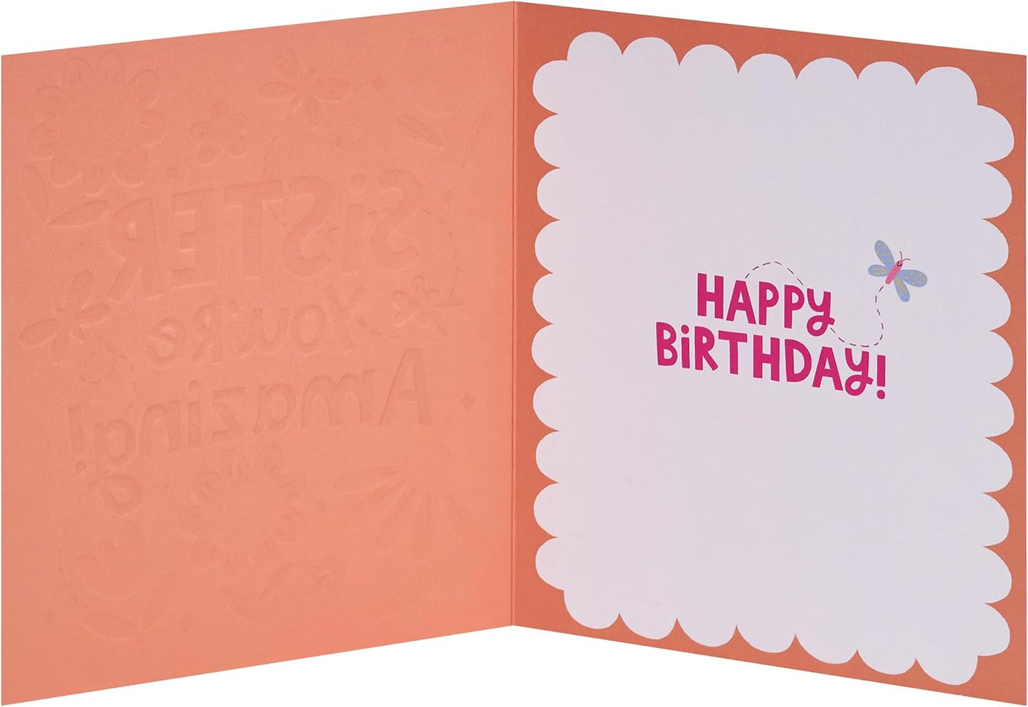 Sunflowers and Butterflies Design Sister Birthday Card