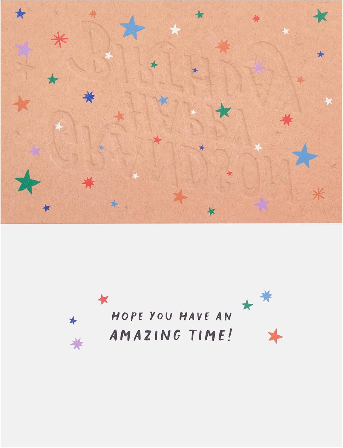 Stars and Sparkles Design Grandson Birthday Card