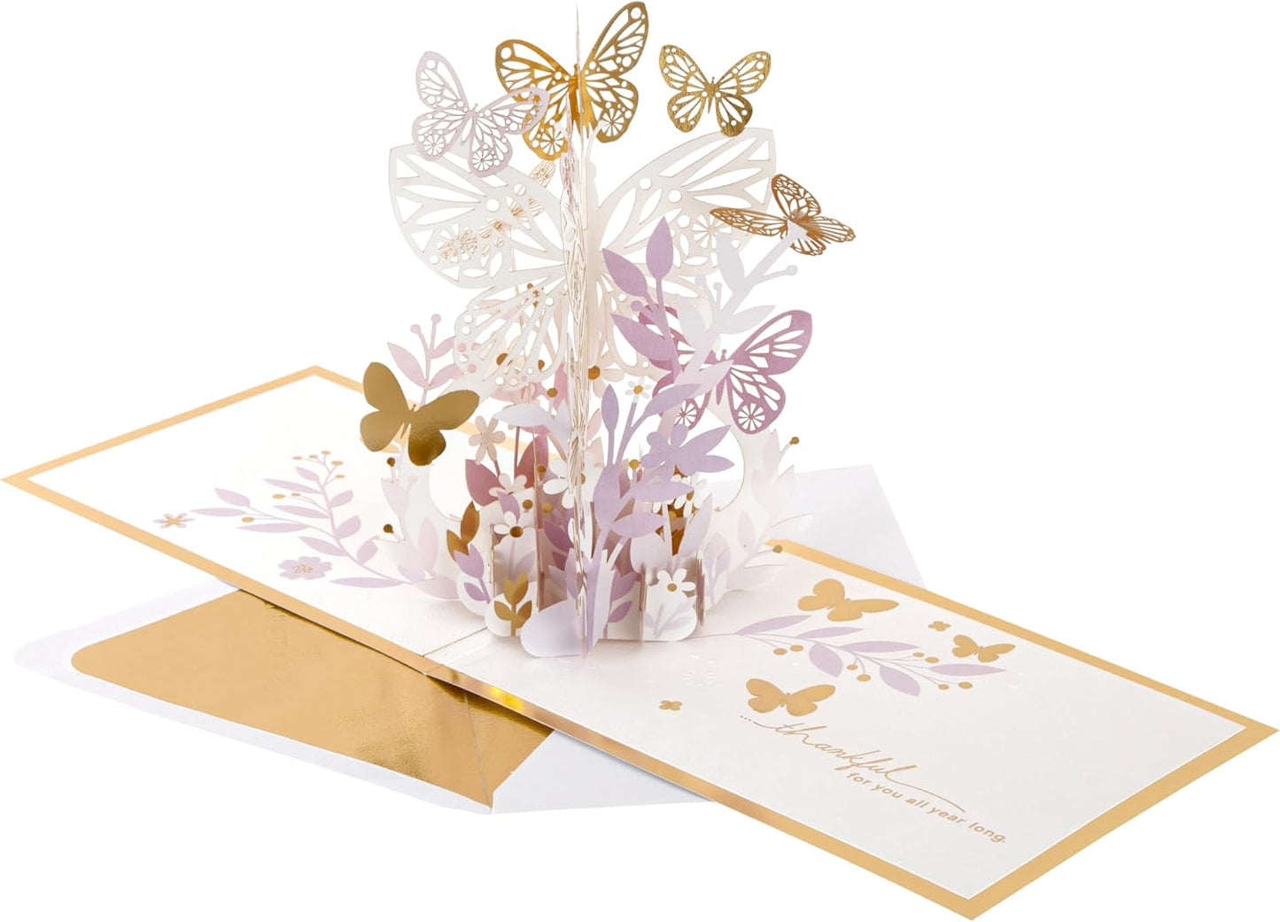Paper Wonder 3D Pop Up Butterflies Birthday Card Signature Collection 