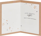 Lettering & Stars Design Son In Law Birthday Card