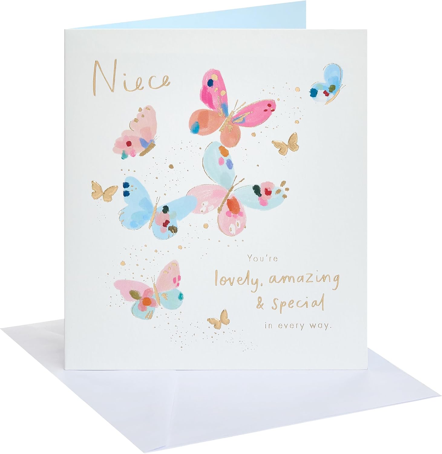 Hand Drawn Butterflies Design Niece Birthday Card
