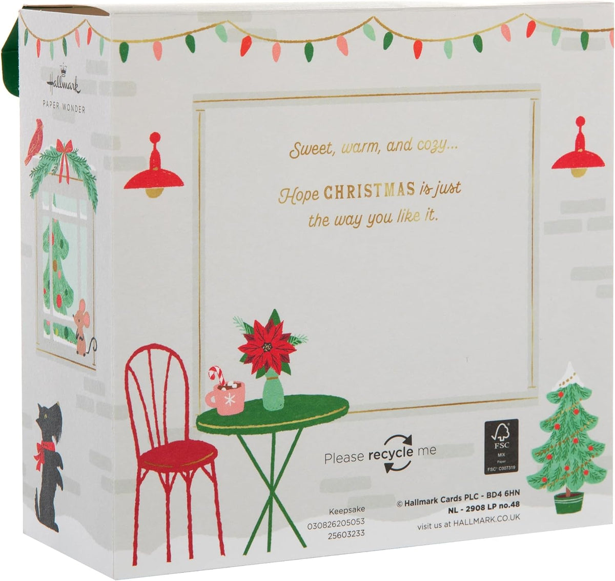 Paper Wonder 3D Pop Up Santa Hot Cocoa Shop Christmas Card