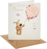 Boofle Holding Balloon Niece Birthday Card
