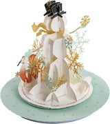 Snowman & Snowflakes Music & Motion 3D Pop Up Christmas Card