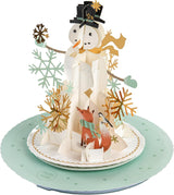 Snowman & Snowflakes Music & Motion 3D Pop Up Christmas Card