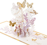 Paper Wonder 3D Pop Up Butterflies Birthday Card Signature Collection 