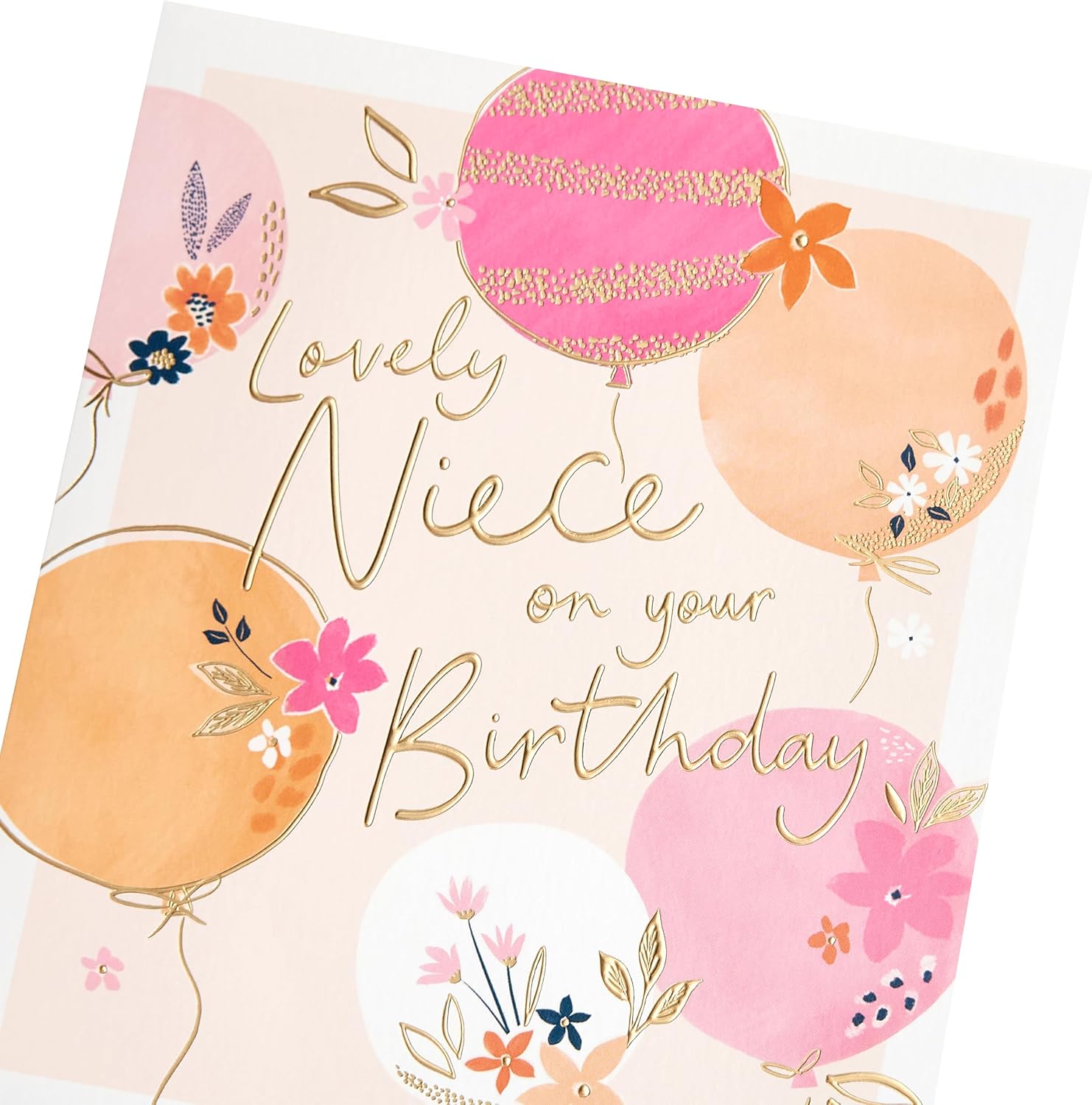 Hand Drawn Balloon Design Niece Birthday Card