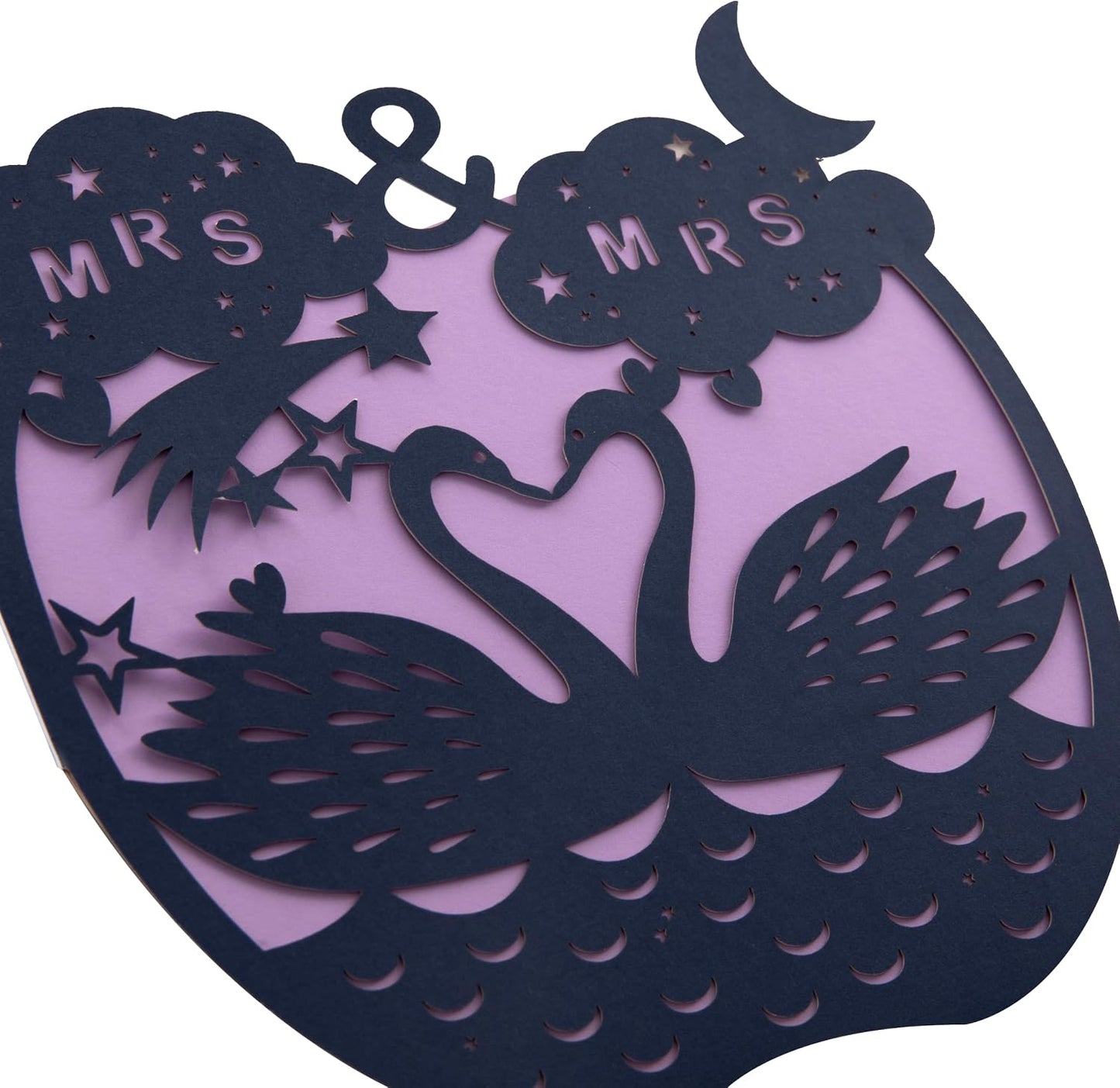 Shadow Press Laser Cut Mrs & Mrs, Multi Occasion Congratulations Card