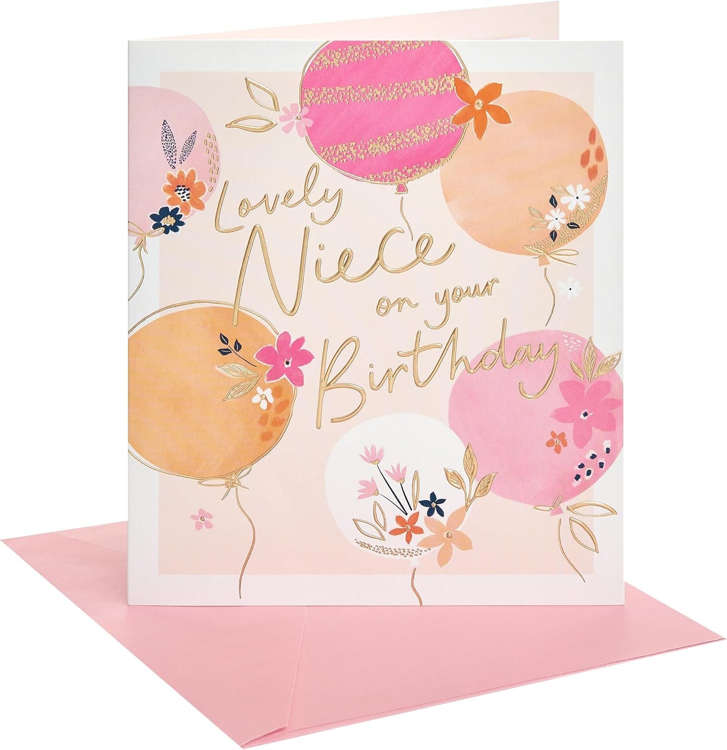 Hand Drawn Balloon Design Niece Birthday Card