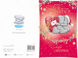 Bears Sat With Big Red Heart Fabulous Sister And Partner Christmas Card