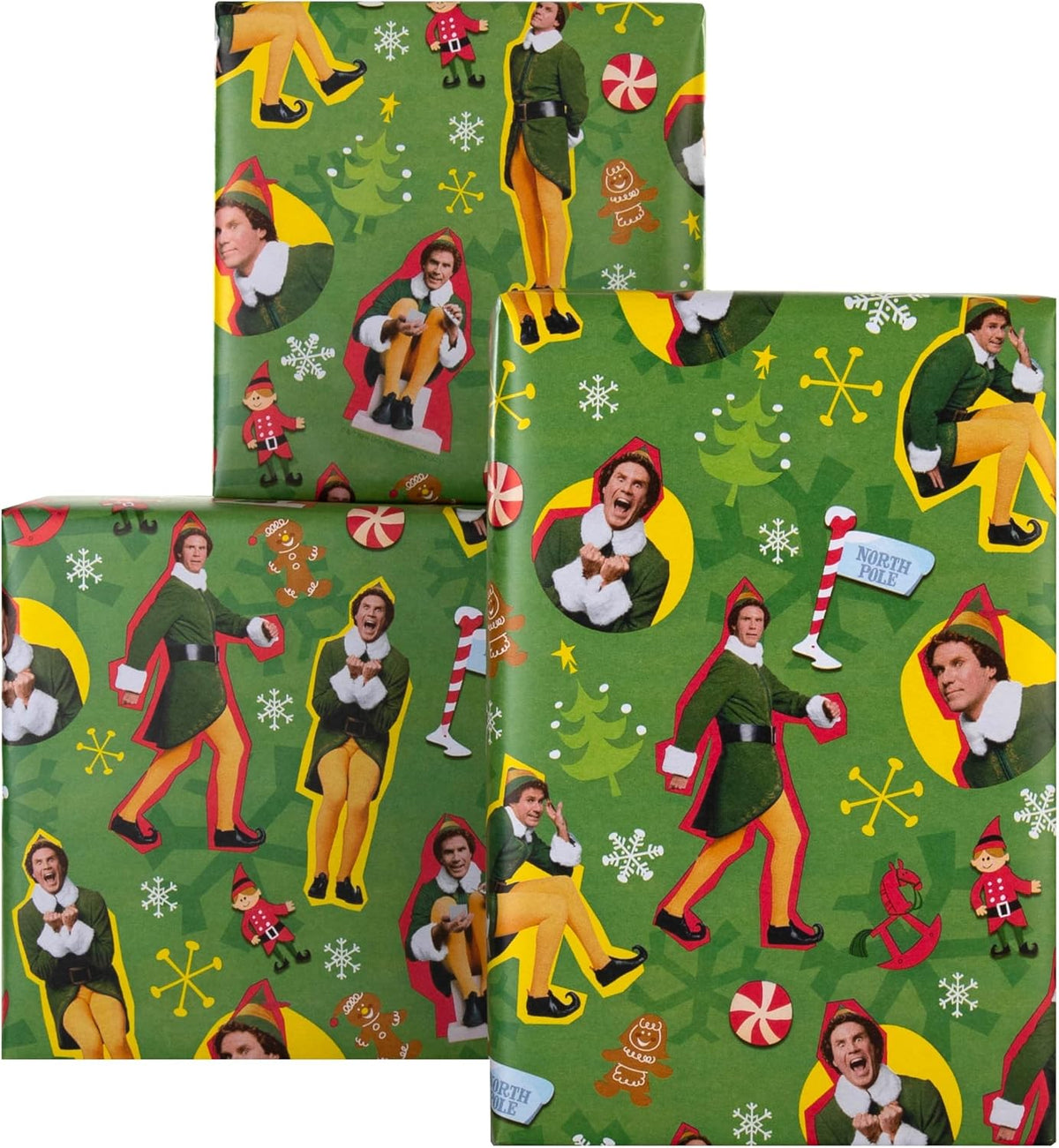 Buddy The Elf Design Multipack 12m 3 x 4M Rolls Christmas Wrapping Paper